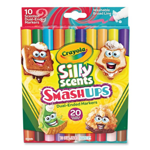 Silly Scents Smash Up Dual Ended Markers, Broad Tip, Assorted, 10 Pack Cheap