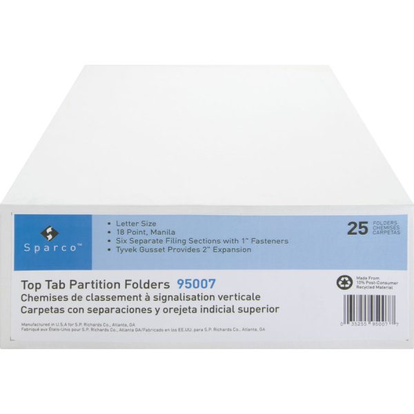Business Source Letter Recycled Classification Folder - 8 1 2  x 11  - 2  Expansion - 1  Fastener Capacity, 2  Fastener Capacity - 2 Divider(s) - 10% Recycled - 25   Box For Discount - Image 4