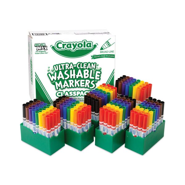 Ultra-Clean Washable Marker Classpack, Broad Bullet Tip, 8 Assorted Colors, 192 Pack Discount - Image 4