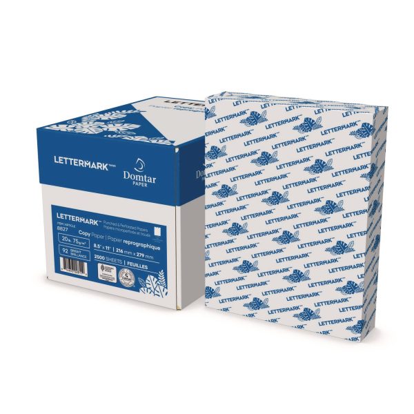 Custom Cut-Sheet Copy Paper, 92 Bright, 2-Hole Top Punched, 20lb Bond Weight, 8.5 x 11, White, 500 Ream, 5 Reams Carton Supply