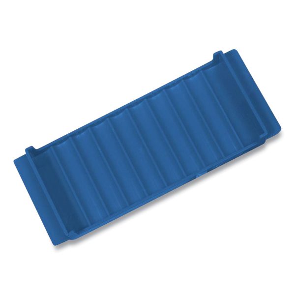 Stackable Plastic Coin Tray, Nickels, 10 Compartment, Denomination and Capacity Etched On Side, Blue Online now - Image 2