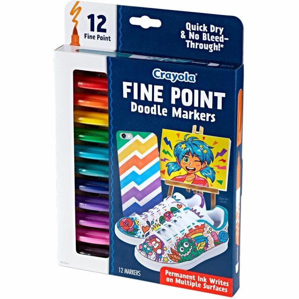 Crayola Doodle Markers - Fine Marker Point - Multicolor - 12   Pack For Cheap - Image 5